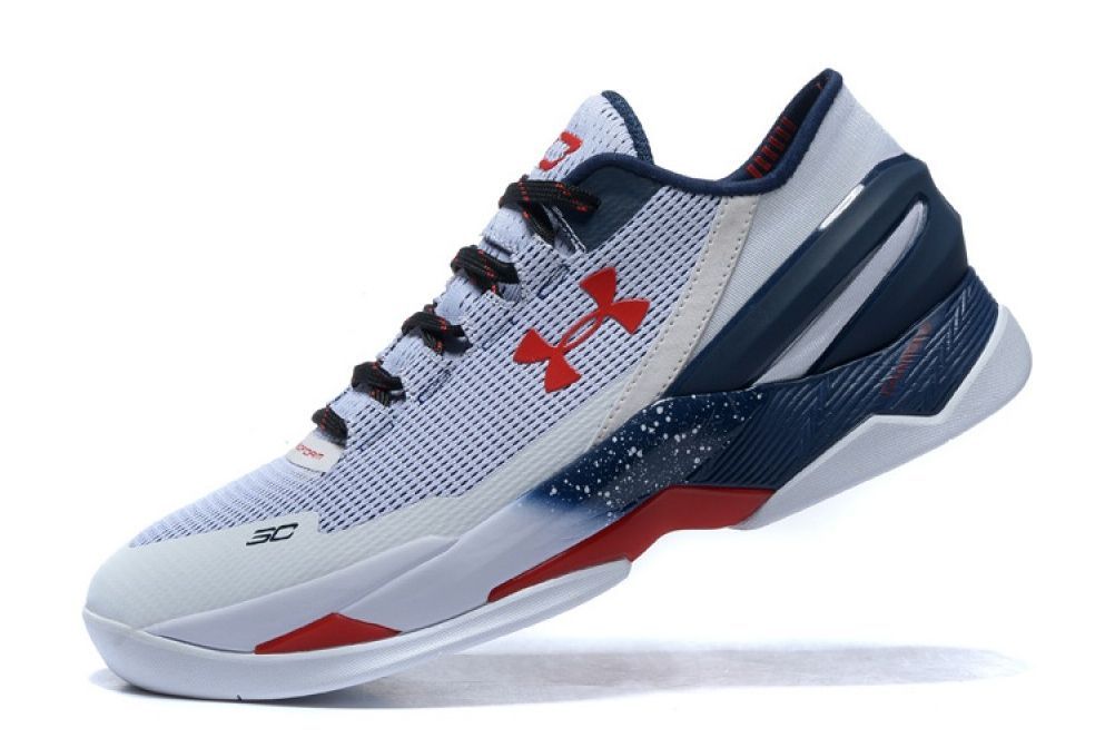 Under Armour Clutchfit Drive Low White/Blue/Red, белый, синий, красный, нейлон, мужские